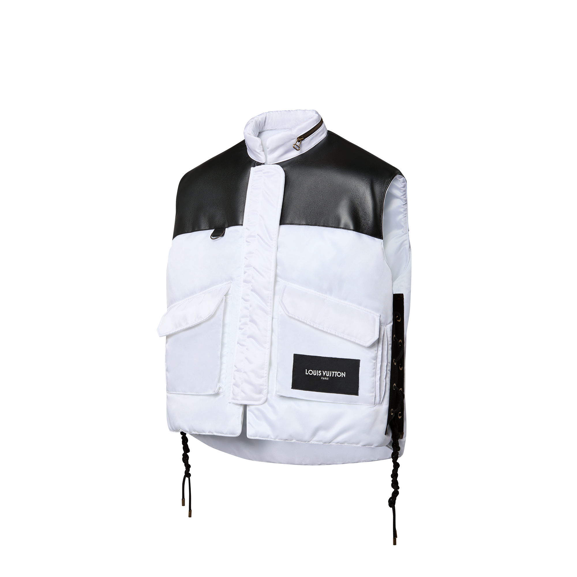 Lace Detail Sleeveless Padded Jacket OBSOLETES DO NOT TOUCH LOUIS